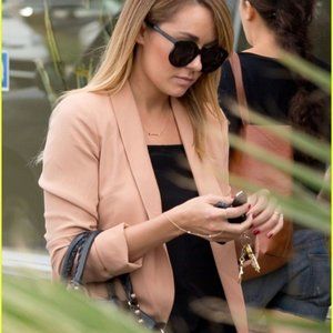 LC Lauren Conrad | black crepe blazer jacket